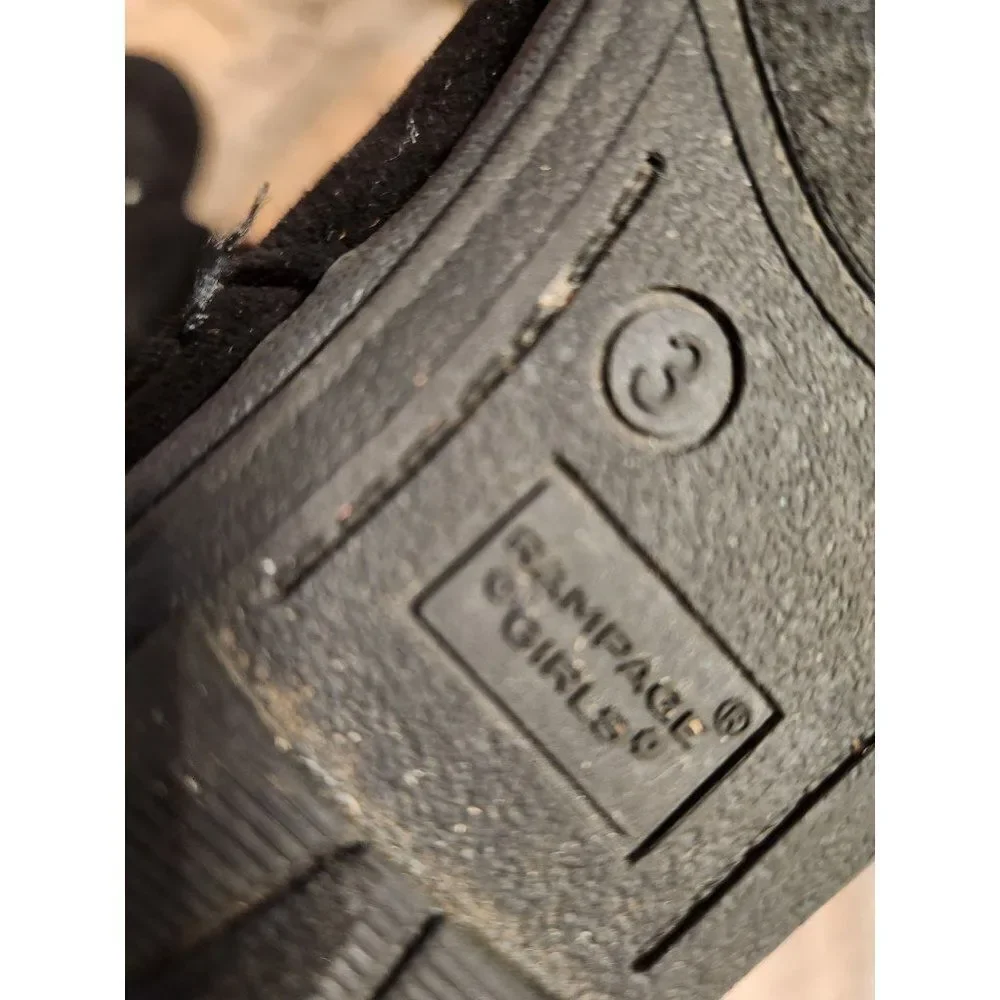 Rampage girls boots size 3 black